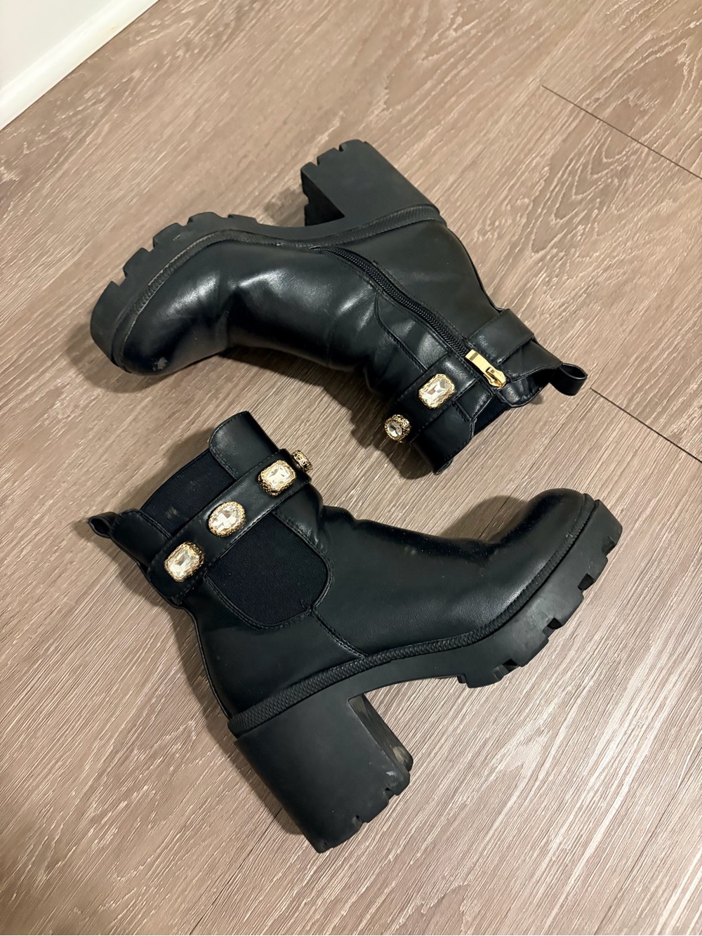 Nasty Gal black chunky boots